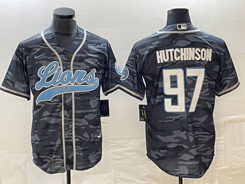 Men Detroit Lions #97 Hutchinson Camo Nike 2023 Co Branding Game NFL Jersey style 1->detroit lions->NFL Jersey